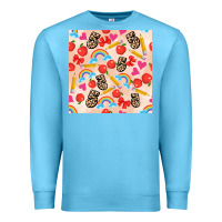 Ocean Blue back to school seamless pattern 5 (3600x3600) Premium Sweatshirt - AdoDesignShop