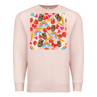 Pale Pink back to school seamless pattern 5 (3600x3600) Premium Sweatshirt - AdoDesignShop