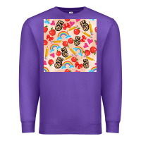 Purple back to school seamless pattern 5 (3600x3600) Premium Sweatshirt - AdoDesignShop