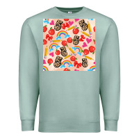 Seafoam back to school seamless pattern 5 (3600x3600) Premium Sweatshirt - AdoDesignShop