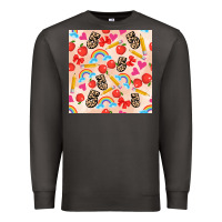 Smoke back to school seamless pattern 5 (3600x3600) Premium Sweatshirt - AdoDesignShop