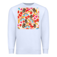 White back to school seamless pattern 5 (3600x3600) Premium Sweatshirt - AdoDesignShop