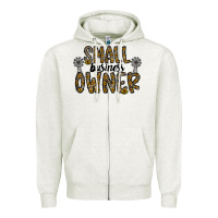 Oatmeal Heather small business owner Zipper Hoodie - CowhideDigitalArt