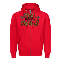 Red small business owner Zipper Hoodie - CowhideDigitalArt