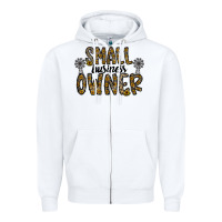 White small business owner Zipper Hoodie - CowhideDigitalArt