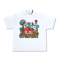 White life is better in the country Urban Heavy Tee - Zillion Design Studio