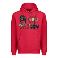 Cardinal the best things in life mess up your hair Premium Hoodie - MaliasSmallBusiness
