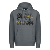 Rock the best things in life mess up your hair Premium Hoodie - MaliasSmallBusiness