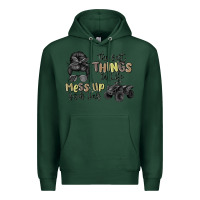 Sports Green the best things in life mess up your hair Premium Hoodie - MaliasSmallBusiness