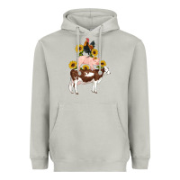 Moon Dust western farm life cow pig rooster with sunflowers Heavyweight Hoodie - Artiststas