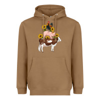 Toasted Coconut western farm life cow pig rooster with sunflowers Heavyweight Hoodie - Artiststas