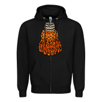 Black pumpkin halloween Zipper Hoodie - RacoonDesign