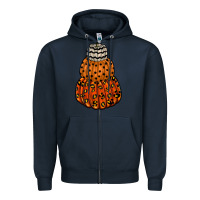 Navy pumpkin halloween Zipper Hoodie - RacoonDesign