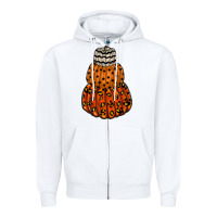 White pumpkin halloween Zipper Hoodie - RacoonDesign