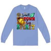 Colony Blue small town big spirit softball Long Sleeve Tee - Zillion Design Studio