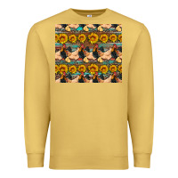 Antique Gold seamless poultry farm sunflowers chicken coop tumbler Premium Sweatshirt - Artiststas