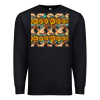 Black seamless poultry farm sunflowers chicken coop tumbler Premium Sweatshirt - Artiststas