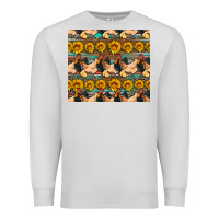 Dove Grey seamless poultry farm sunflowers chicken coop tumbler Premium Sweatshirt - Artiststas