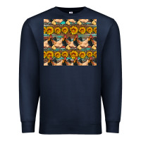 Navy seamless poultry farm sunflowers chicken coop tumbler Premium Sweatshirt - Artiststas