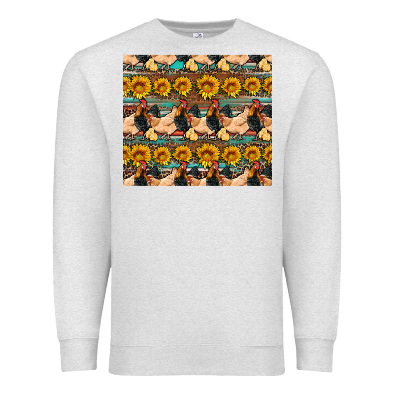 Seamless Poultry Farm Sunflowers Chicken Coop Tumbler Premium Sweatshirt by Artiststas | Teevron