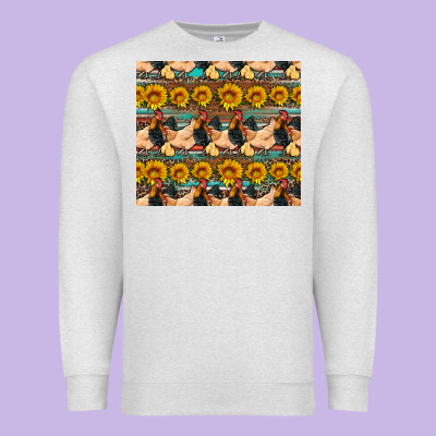 Seamless Poultry Farm Sunflowers Chicken Coop Tumbler Premium Sweatshirt Designed By Artiststas