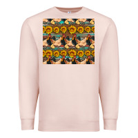 Pale Pink seamless poultry farm sunflowers chicken coop tumbler Premium Sweatshirt - Artiststas