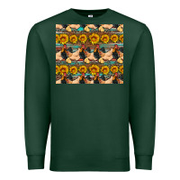 Sports Green seamless poultry farm sunflowers chicken coop tumbler Premium Sweatshirt - Artiststas