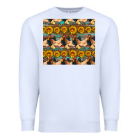 White seamless poultry farm sunflowers chicken coop tumbler Premium Sweatshirt - Artiststas