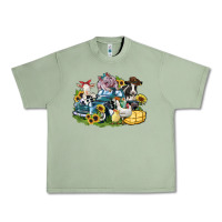 Oil Green farm animals truck Urban Heavy Tee - Zillion Design Studio