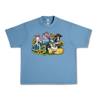Pebble Blue farm animals truck Urban Heavy Tee - Zillion Design Studio