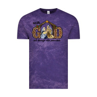 Cloud Purple With God All Things Are Possible Vintage Tee - RanaPortraitStore