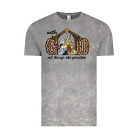 Cloud Rock With God All Things Are Possible Vintage Tee - RanaPortraitStore