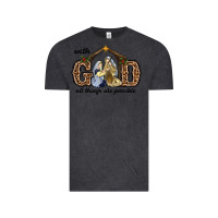 Vintage Black With God All Things Are Possible Vintage Tee - RanaPortraitStore