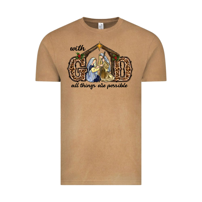 With God All Things Are Possible Vintage Tee by RanaPortraitStore | Teevron