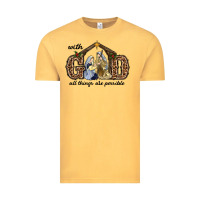 Vintage Mustard With God All Things Are Possible Vintage Tee - RanaPortraitStore