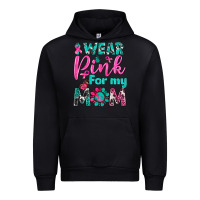 Black I Wear Pink For My Mom Urban Hoodie - BundleAndBundleShop