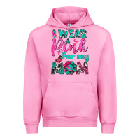 Fuchsia Pink I Wear Pink For My Mom Urban Hoodie - BundleAndBundleShop