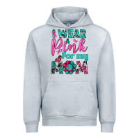 Heather Grey I Wear Pink For My Mom Urban Hoodie - BundleAndBundleShop