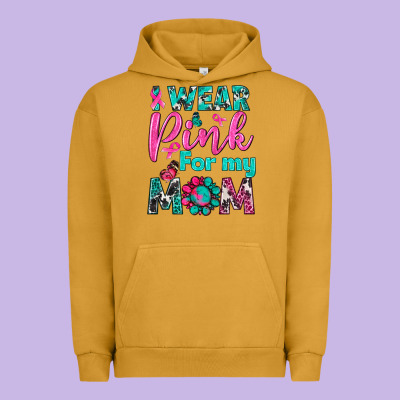 I Wear Pink For My Mom Urban Hoodie Designed By Bundleandbundleshop
