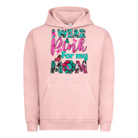 Pigment Salmon I Wear Pink For My Mom Urban Hoodie - BundleAndBundleShop
