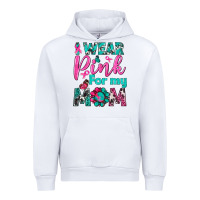 White I Wear Pink For My Mom Urban Hoodie - BundleAndBundleShop