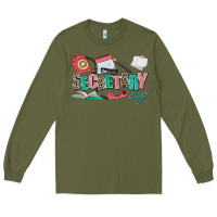 Army Green secretary Long Sleeve Tee - AdoDesignShop