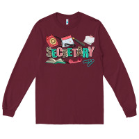 Burgundy secretary Long Sleeve Tee - AdoDesignShop