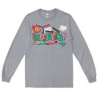 Heather Grey secretary Long Sleeve Tee - AdoDesignShop
