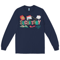 Navy secretary Long Sleeve Tee - AdoDesignShop