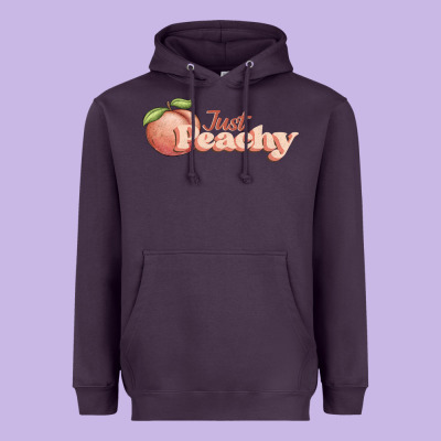 Just Peachy Heavyweight Hoodie Designed By Jahusdesignshop