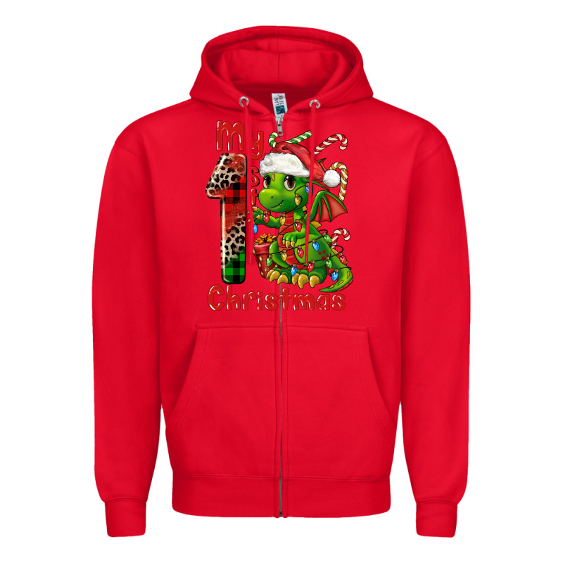 My First Christmas Dragon Zipper Hoodie by FaDigitalArtStudio | Teevron