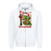White my first christmas dragon Zipper Hoodie - FaDigitalArtStudio