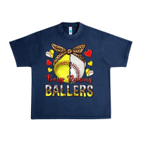Navy busy raising ballers with baseball and softball Urban Heavy Tee - texasbilliewilder