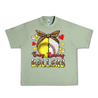 Oil Green busy raising ballers with baseball and softball Urban Heavy Tee - texasbilliewilder